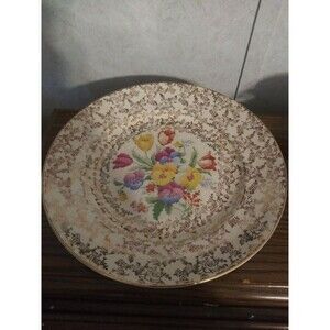 10" Dinner Plate "Old English Sampler" H&K Tunstall England
